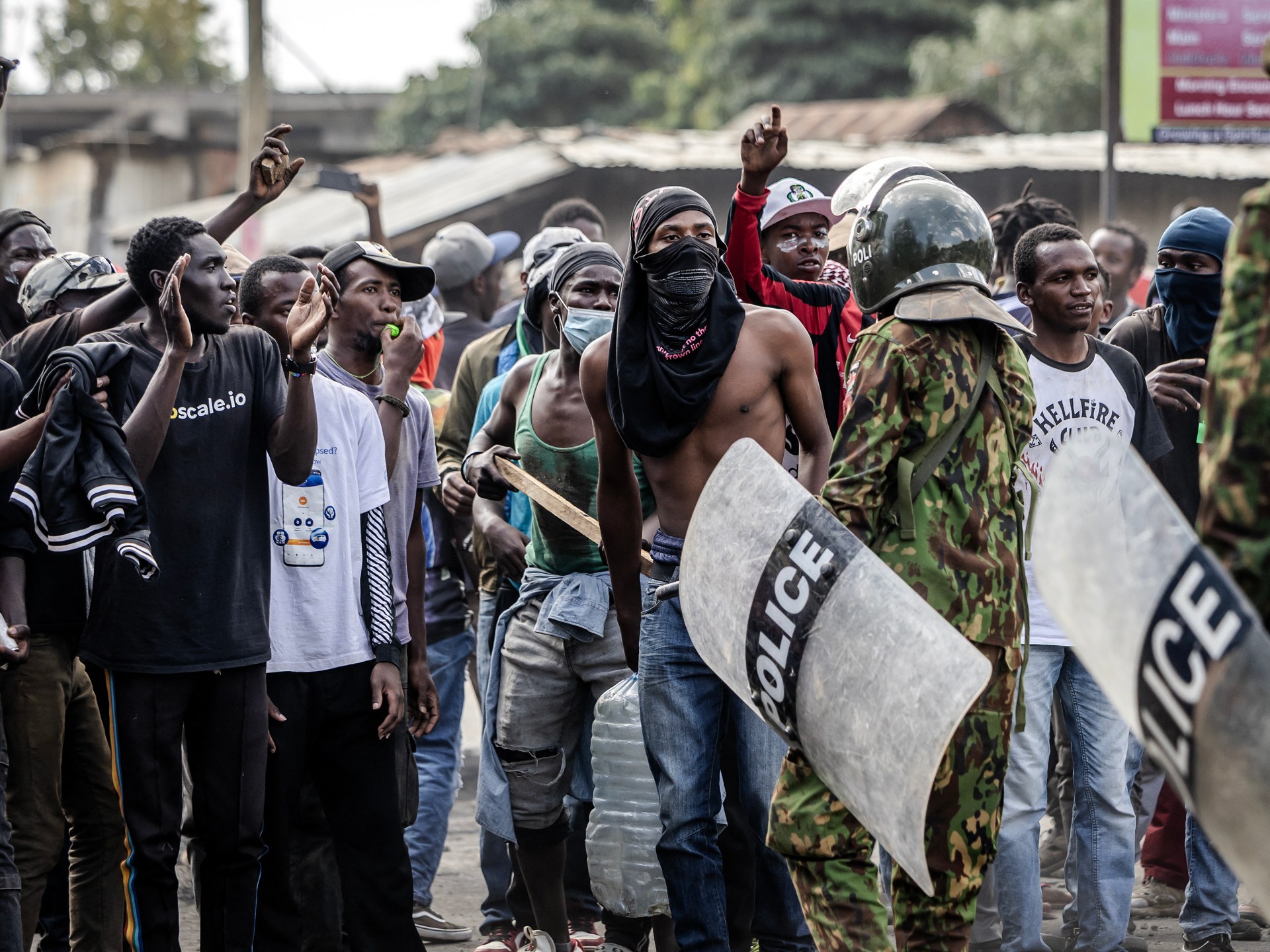 Kenyan Youths Protest Against US Ebola Quarantine Center at Laikipia Air Base