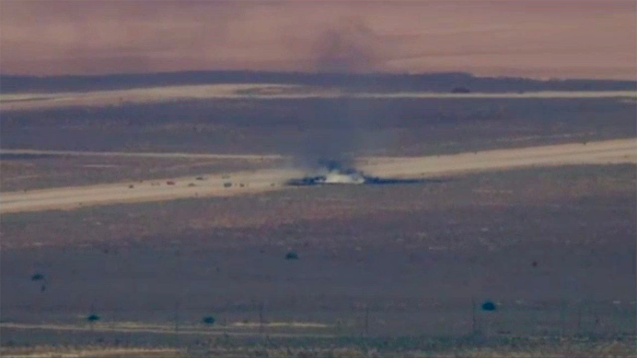 U.S. Air Force B-52 Stratofortress Bomber Crashes Shortly After Takeoff at Edwards Air Force Base in California